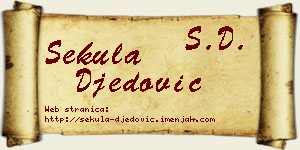 Sekula Đedović vizit kartica